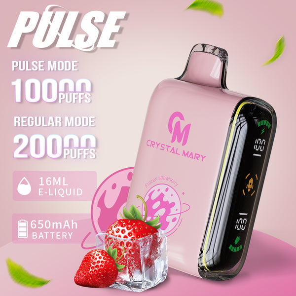 CRYSTAL MARY Pulse 10000 Rookwolken 20K Rookwolken Einweg-Vape E-Zigarette Dual Mesh Spiraal