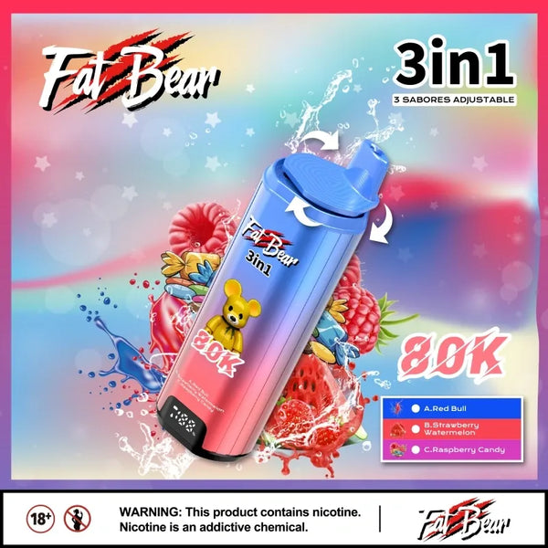 Fat Bear Triple 3 in 1 80000 Puffs Wegwerp Vape