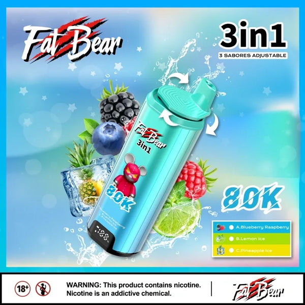 Fat Bear Triple 3 in 1 80000 Puffs Wegwerp Vape