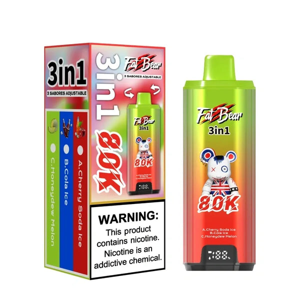 Fat Bear Triple 3 in 1 80000 Puffs Wegwerp Vape