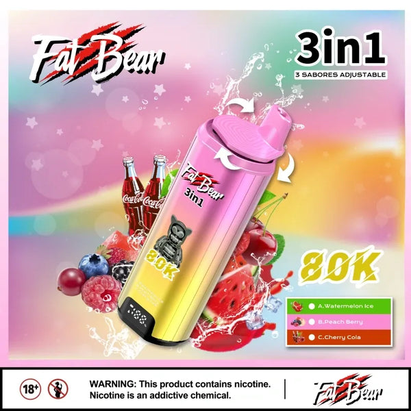 Fat Bear Triple 3 in 1 80000 Puffs Wegwerp Vape